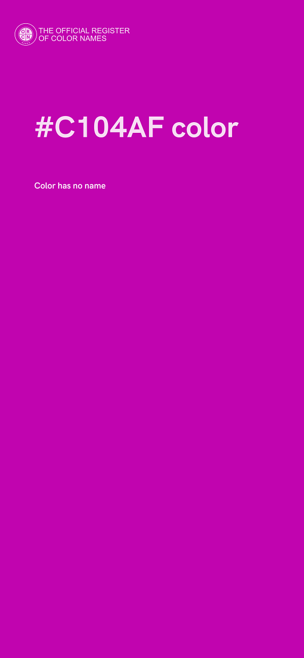 #C104AF color image