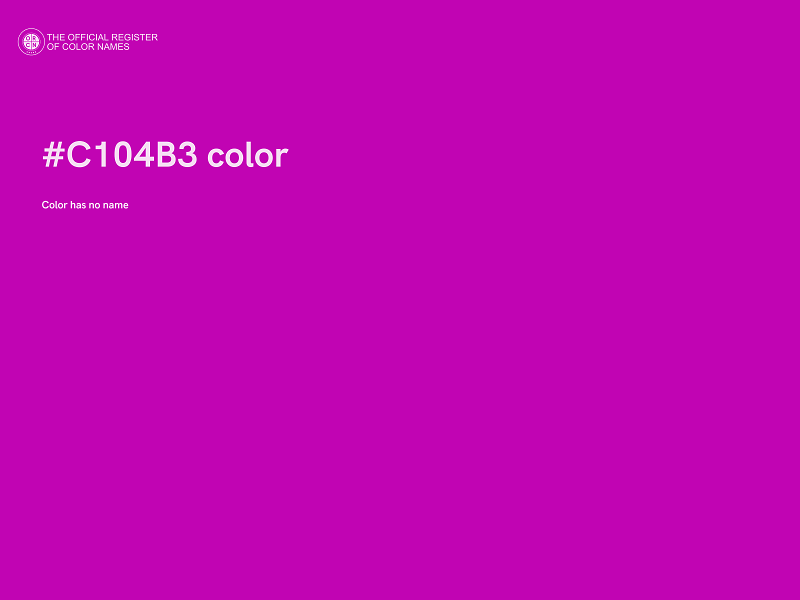 #C104B3 color image