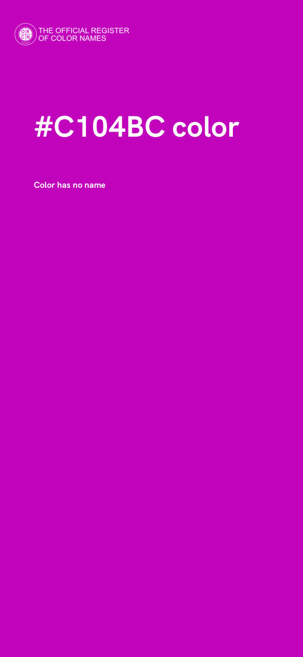 #C104BC color image