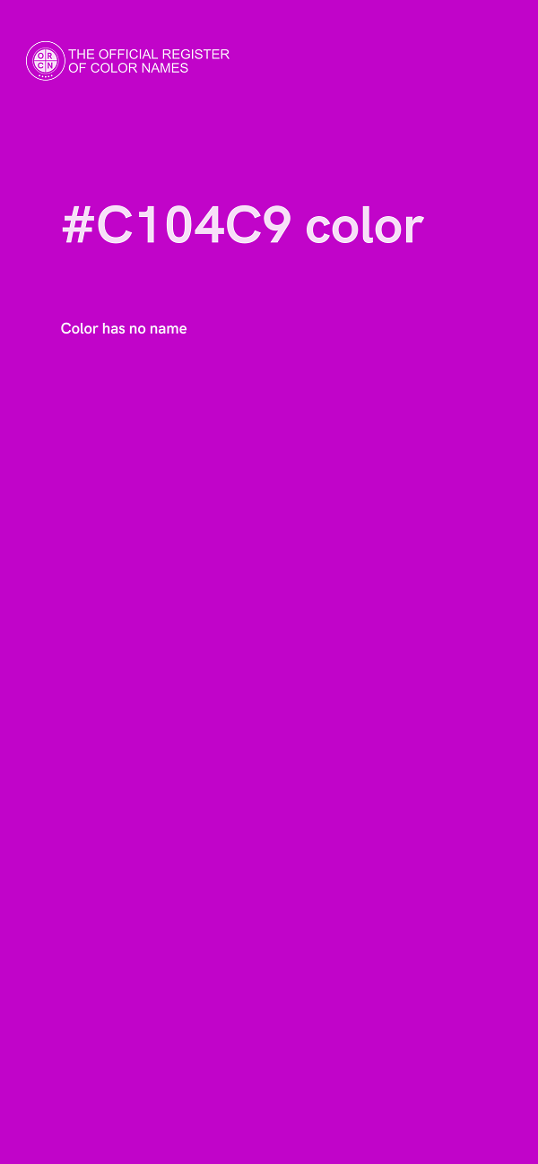 #C104C9 color image