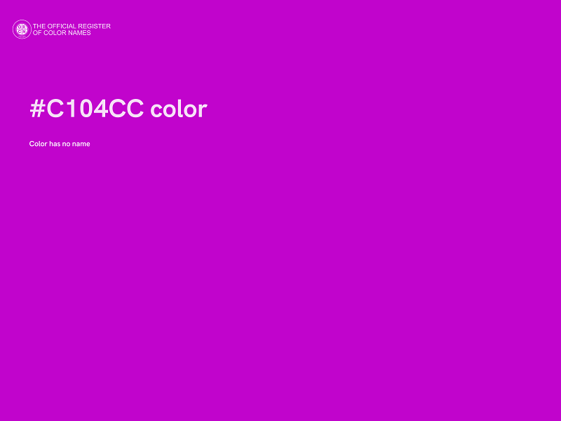 #C104CC color image