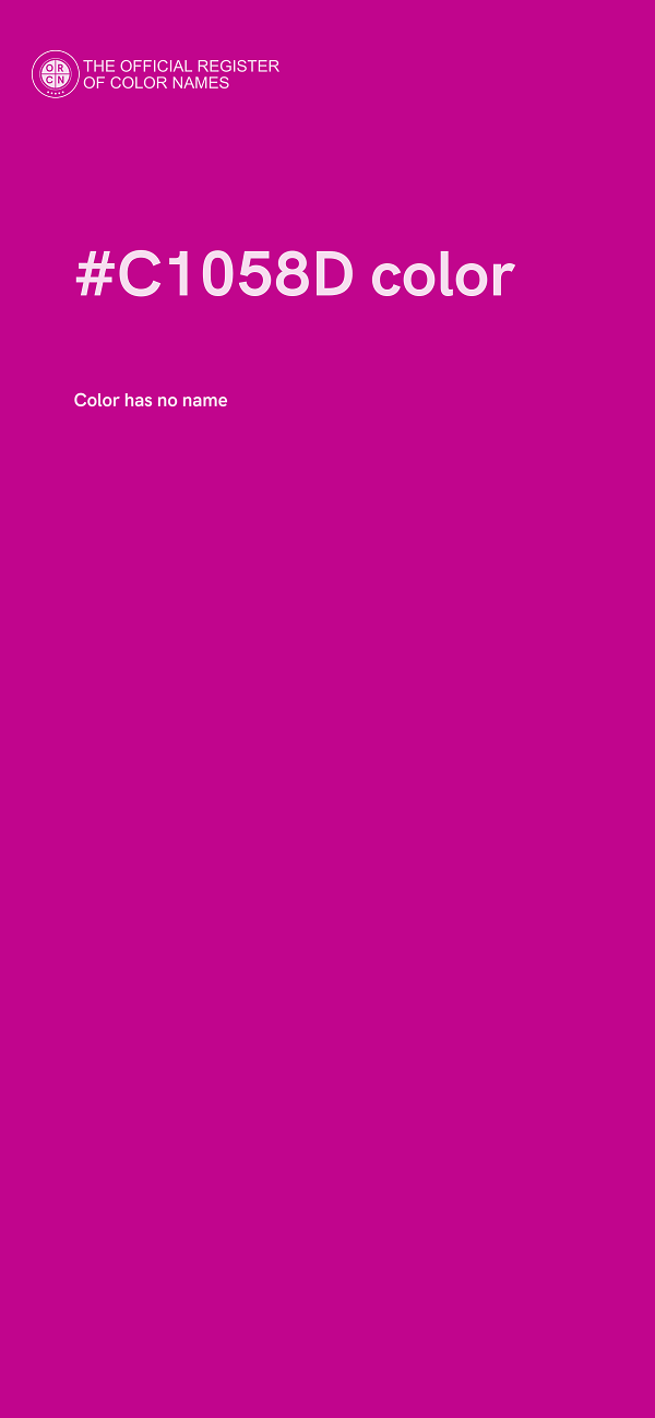 #C1058D color image