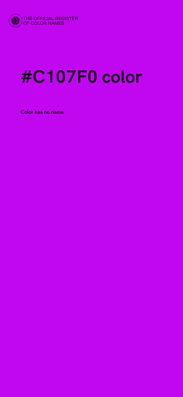 #C107F0 color image