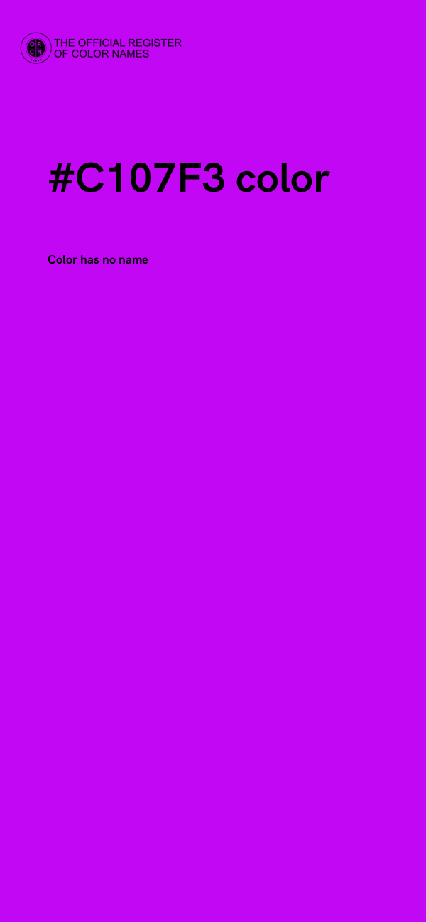 #C107F3 color image