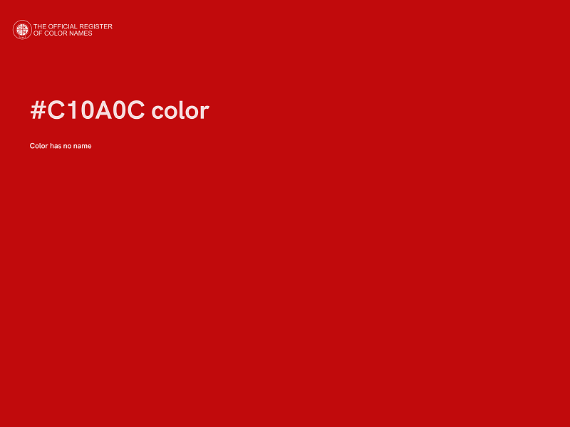 #C10A0C color image