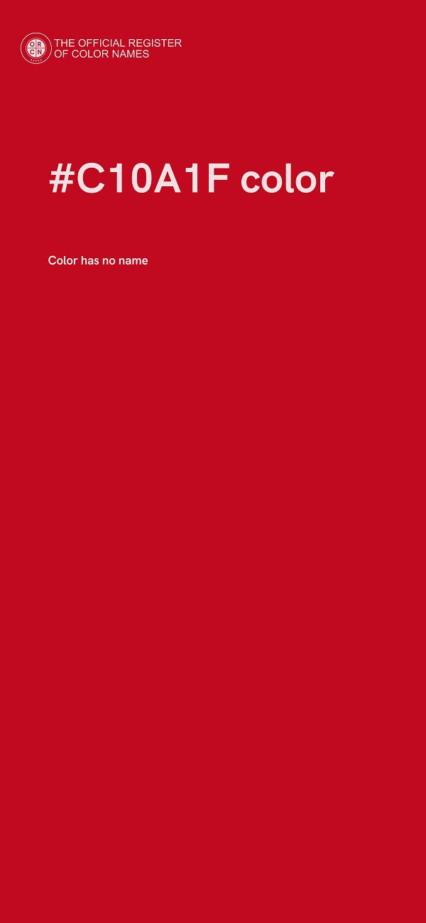 #C10A1F color image