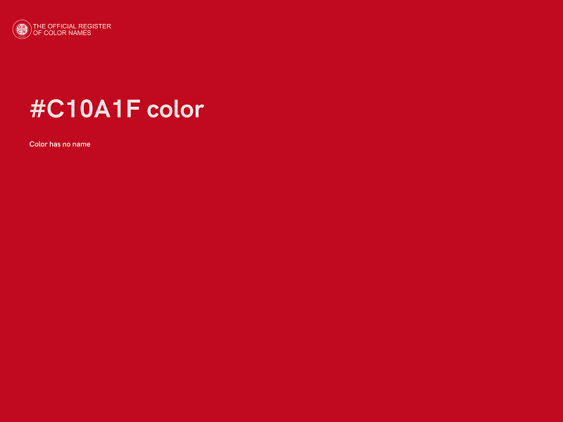 #C10A1F color image
