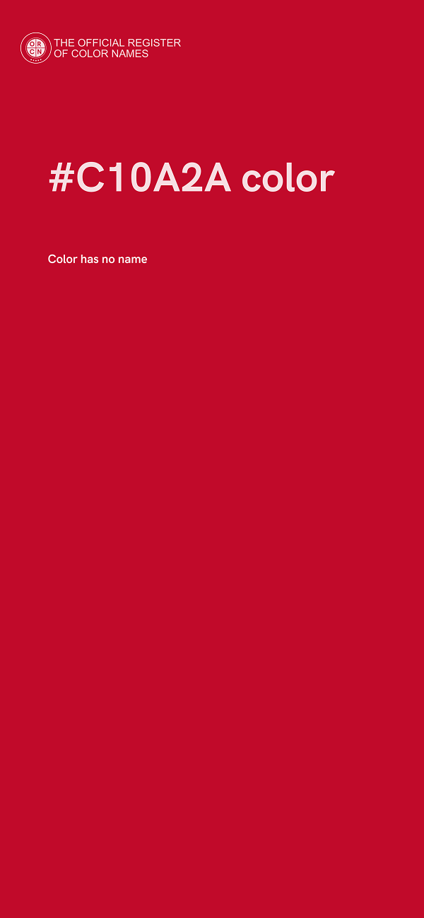 #C10A2A color image