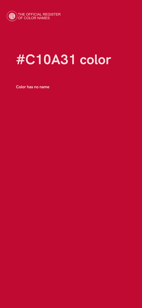 #C10A31 color image