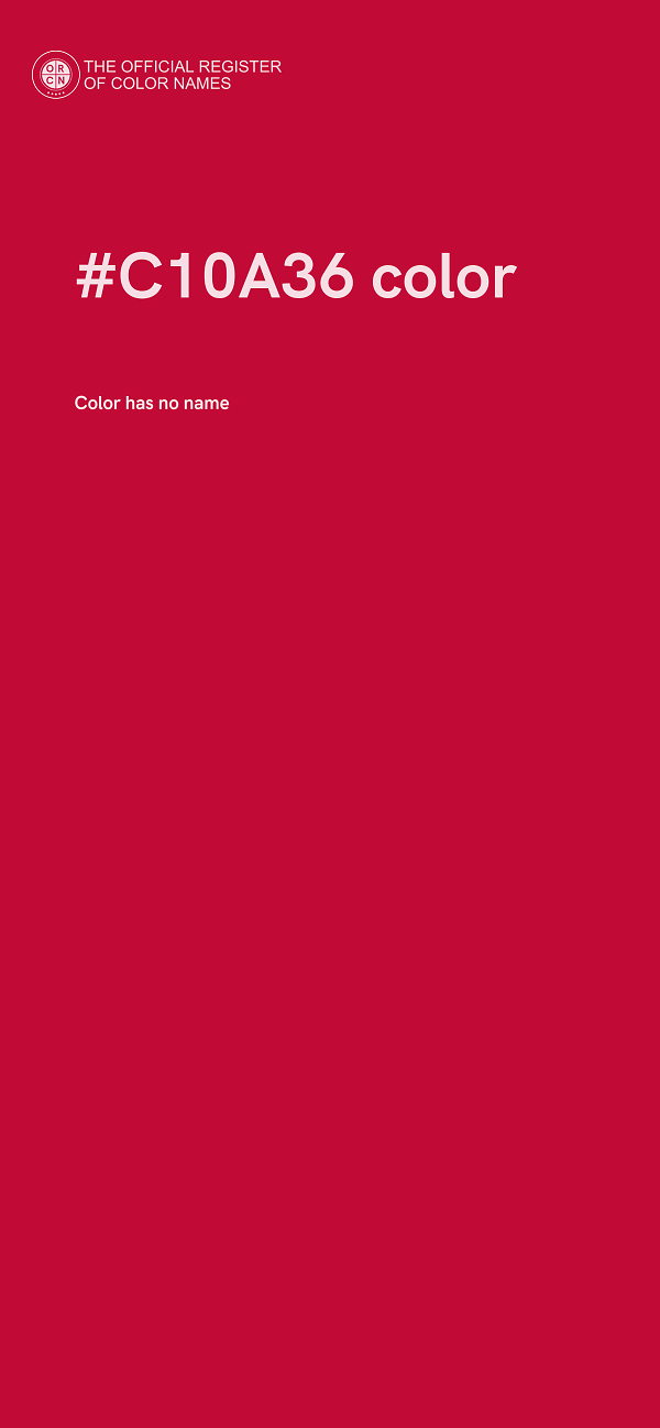 #C10A36 color image