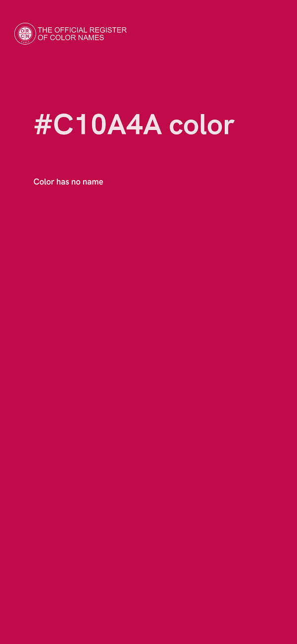 #C10A4A color image