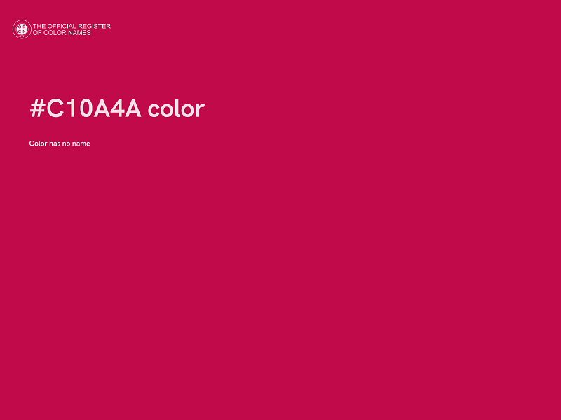#C10A4A color image
