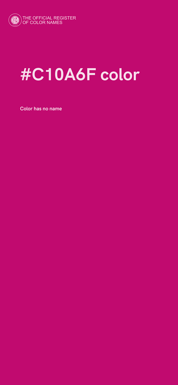 #C10A6F color image