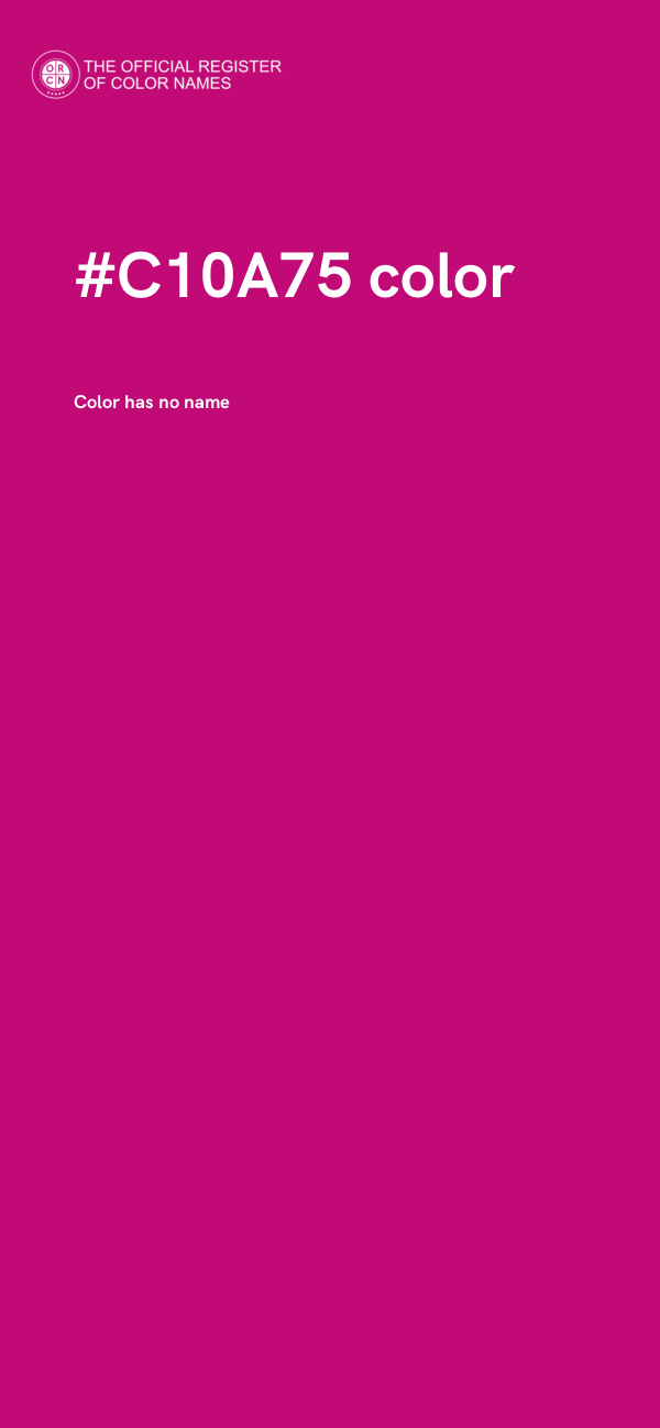 #C10A75 color image