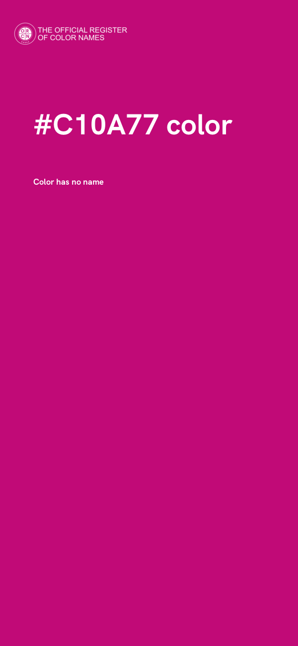 #C10A77 color image