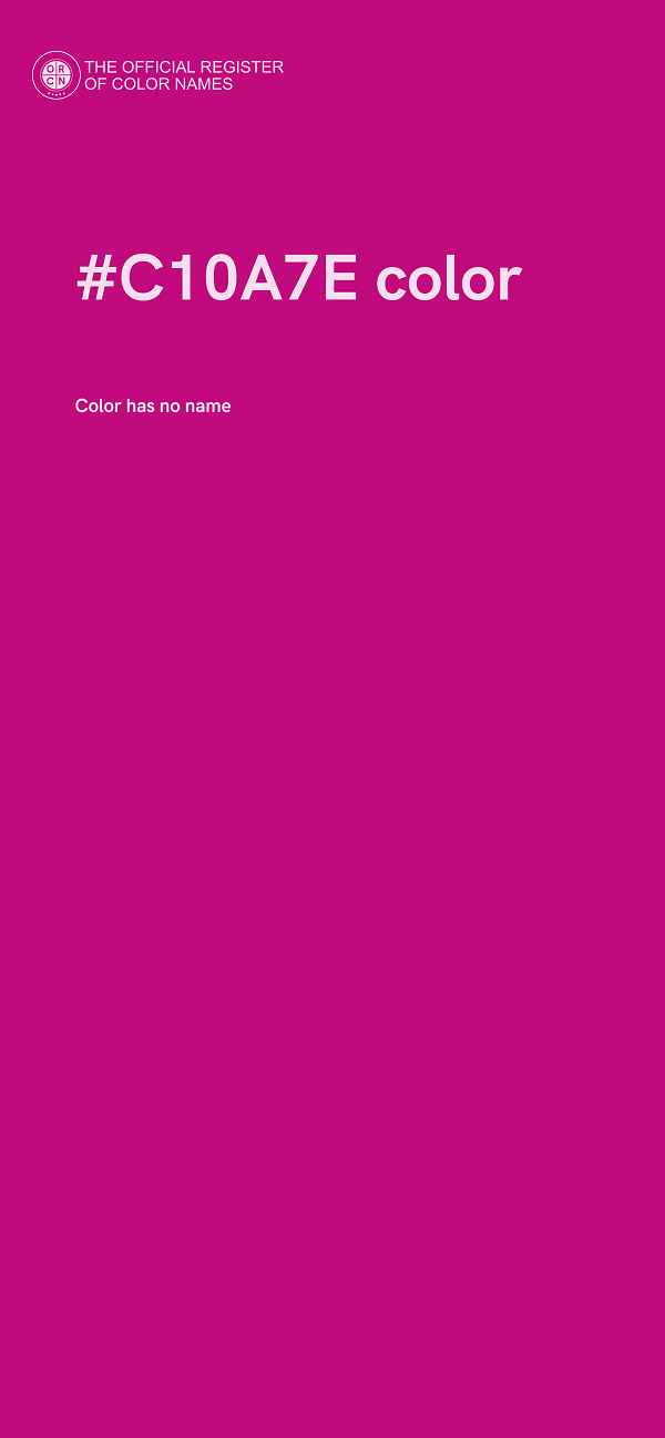 #C10A7E color image