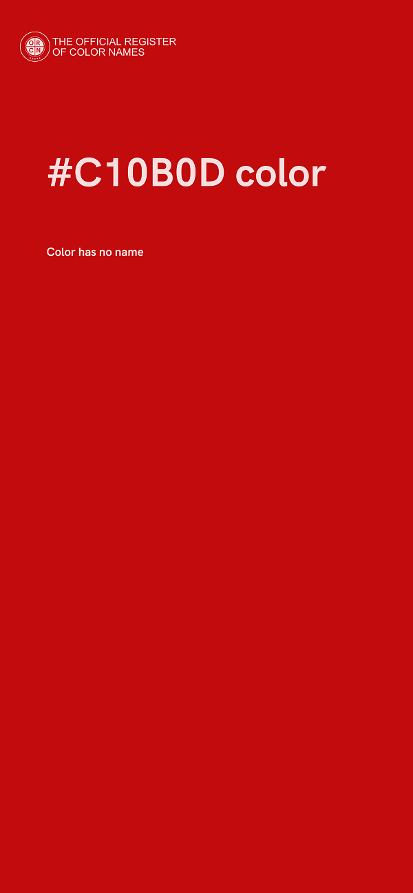 #C10B0D color image