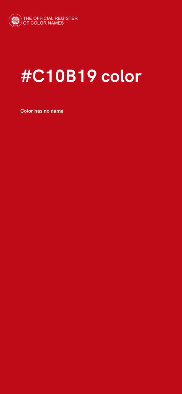 #C10B19 color image