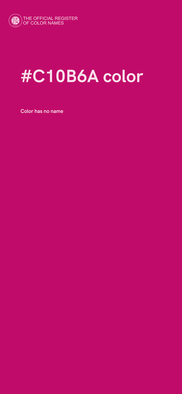 #C10B6A color image