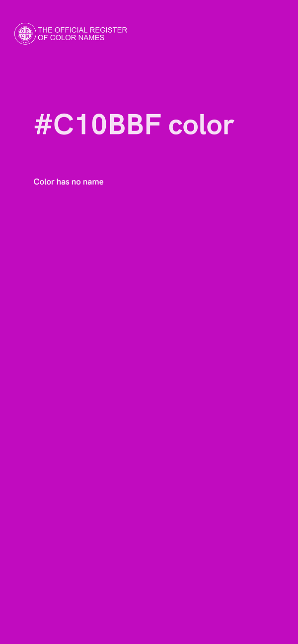 #C10BBF color image