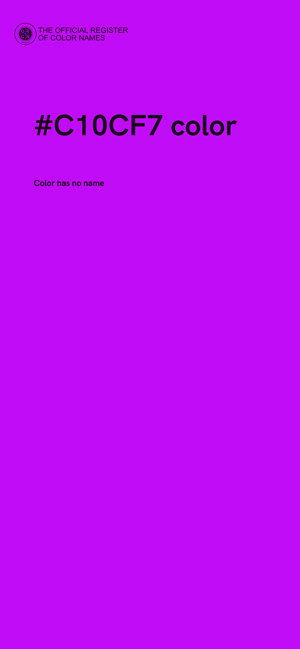 #C10CF7 color image