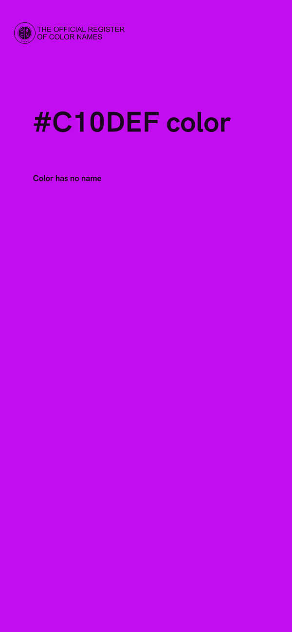#C10DEF color image