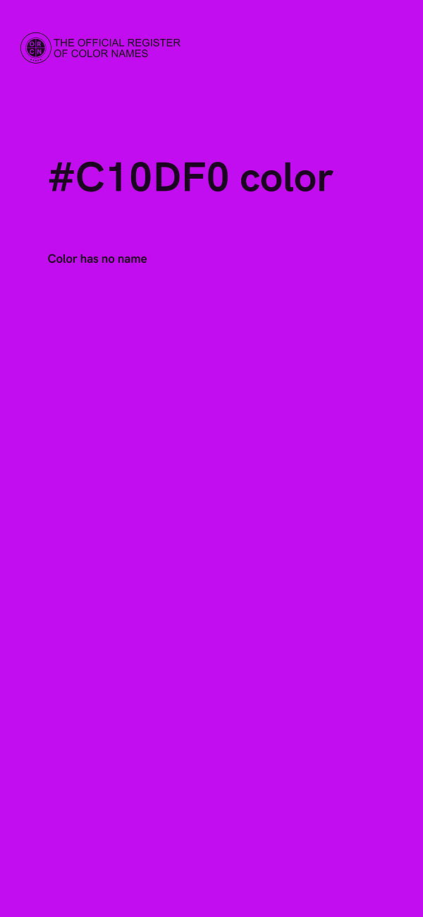 #C10DF0 color image