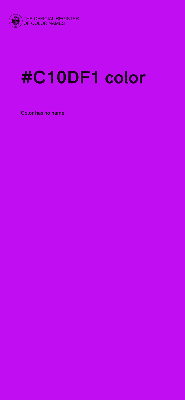 #C10DF1 color image