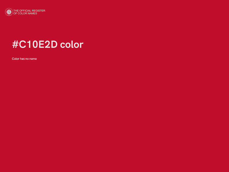 #C10E2D color image