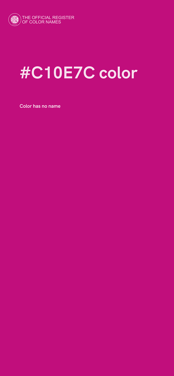 #C10E7C color image