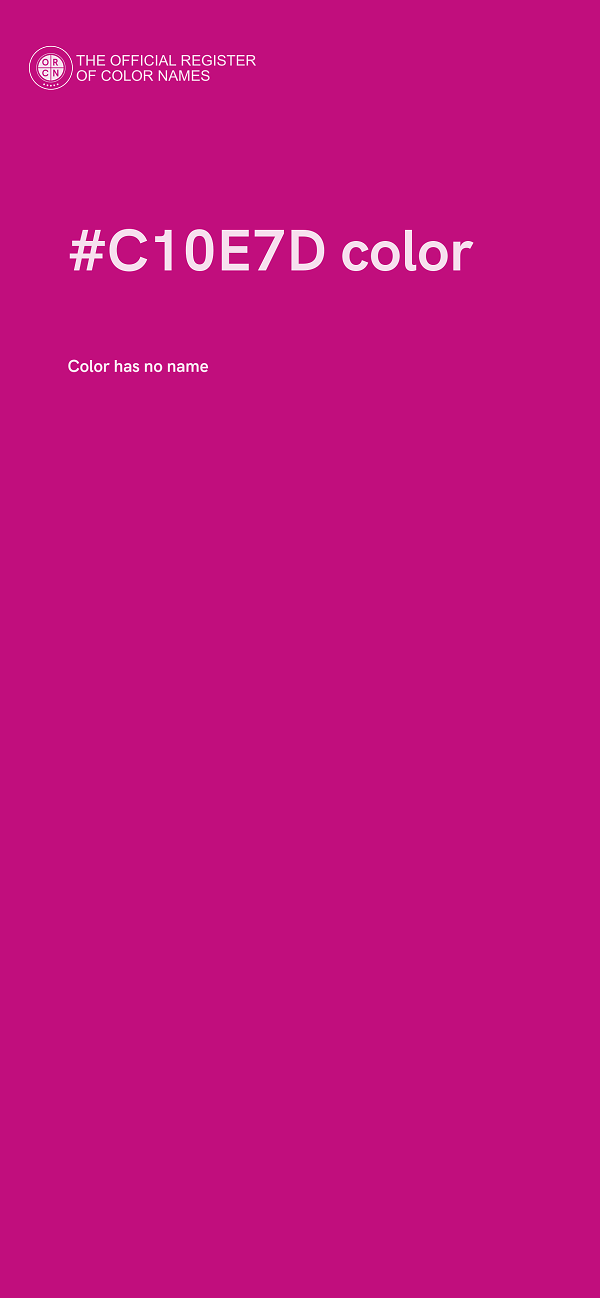 #C10E7D color image