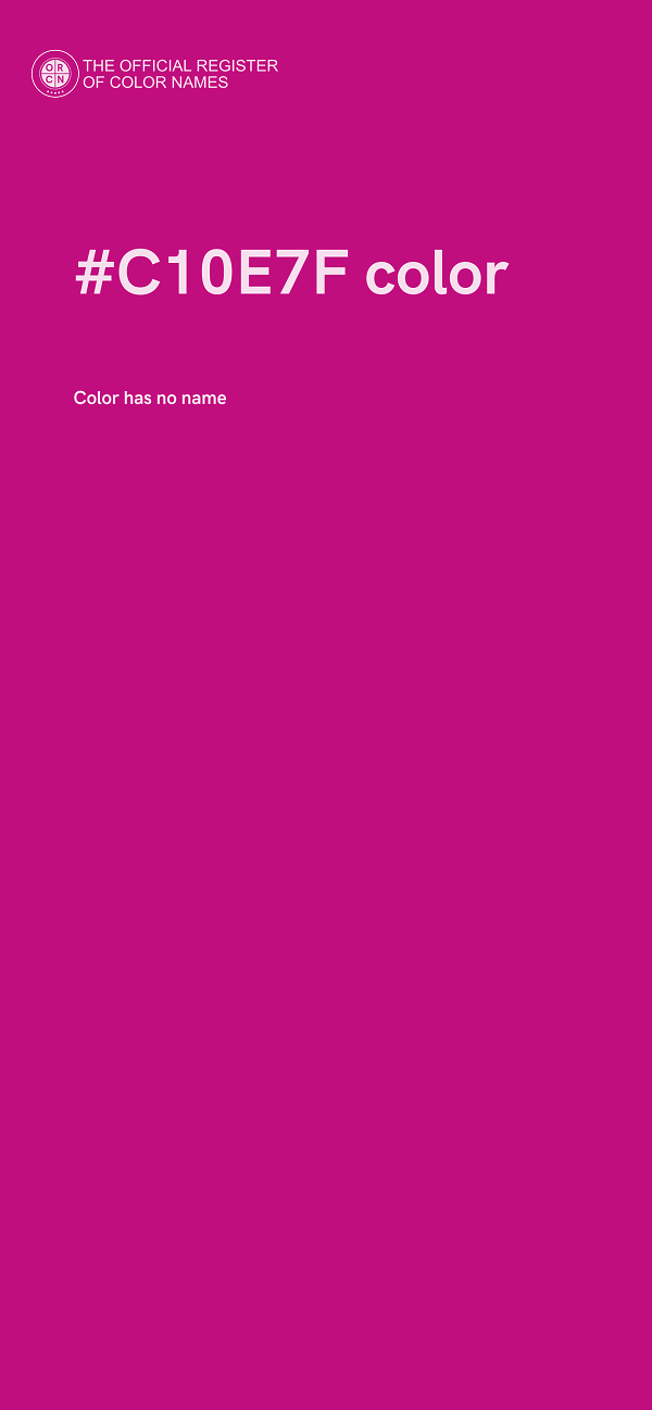 #C10E7F color image