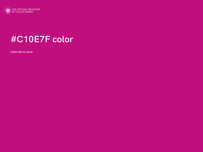 #C10E7F color image