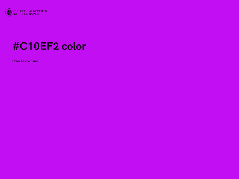 #C10EF2 color image