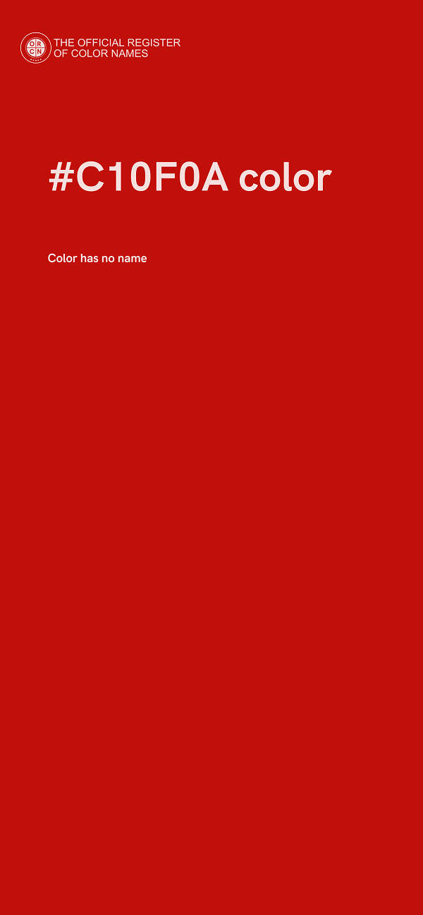 #C10F0A color image