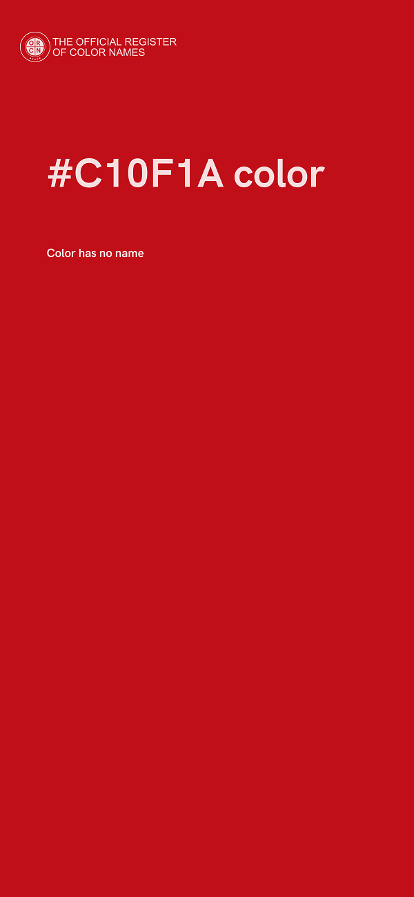 #C10F1A color image