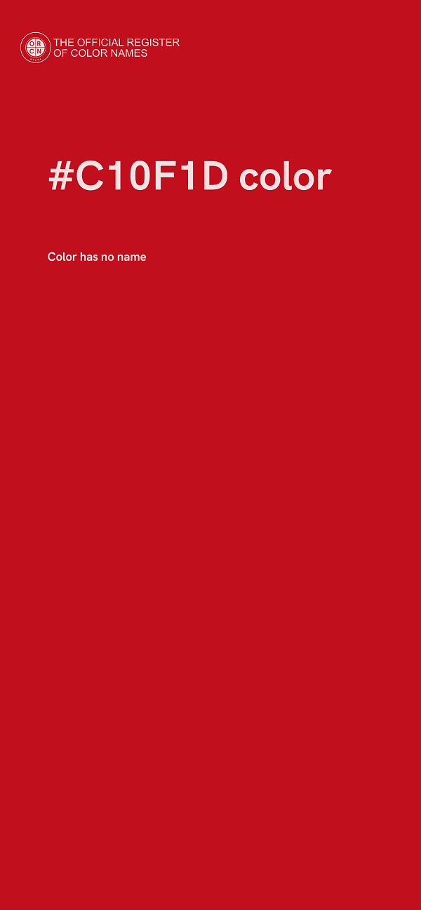 #C10F1D color image