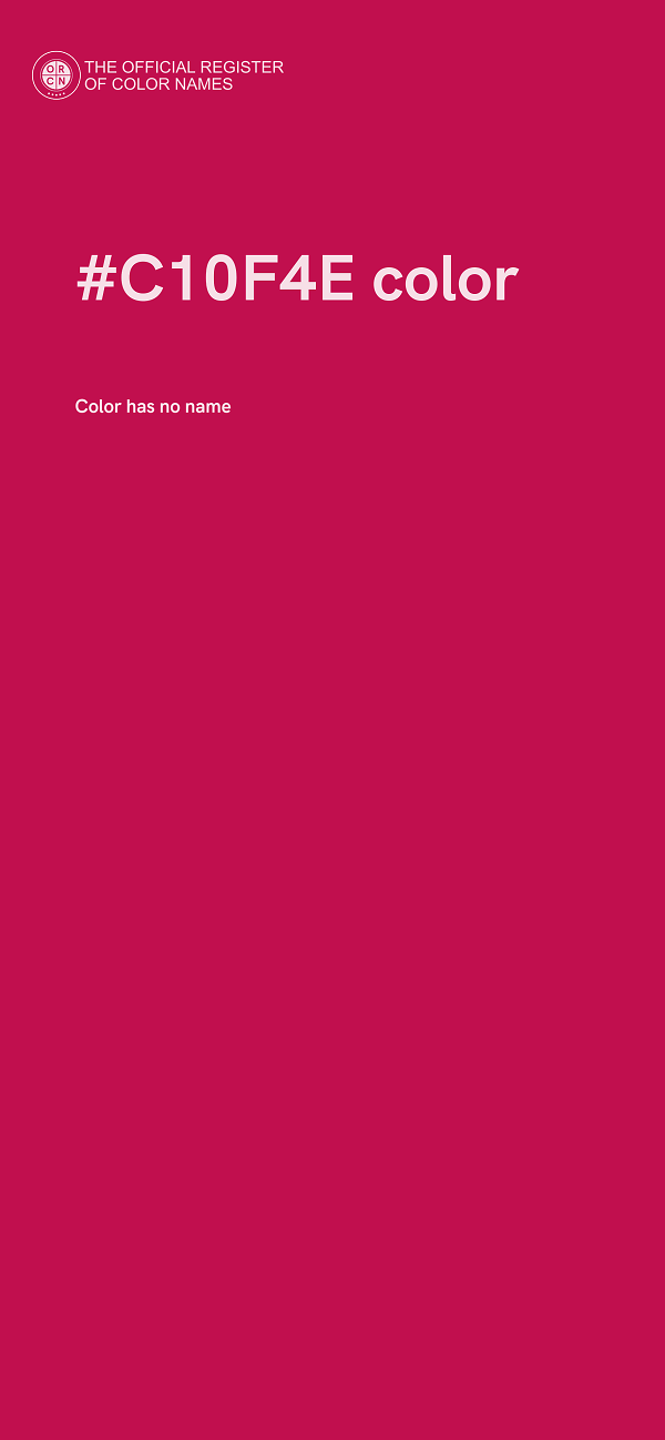 #C10F4E color image