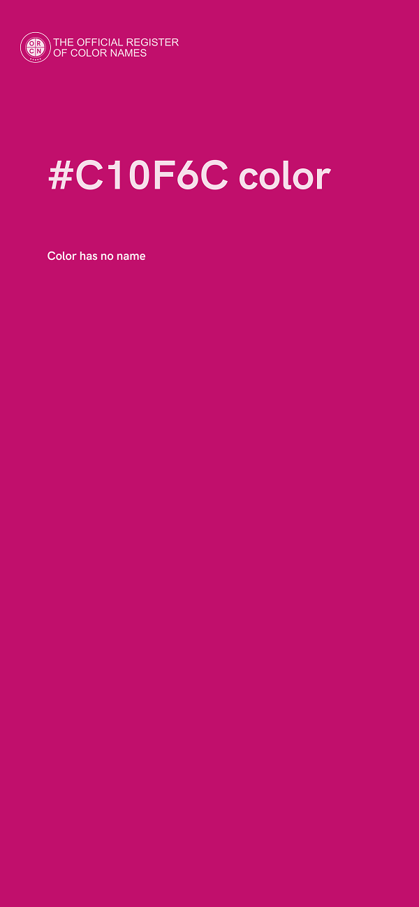#C10F6C color image