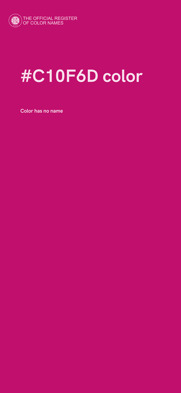 #C10F6D color image