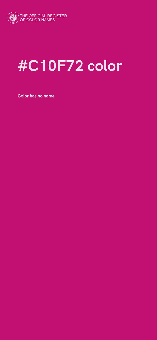 #C10F72 color image
