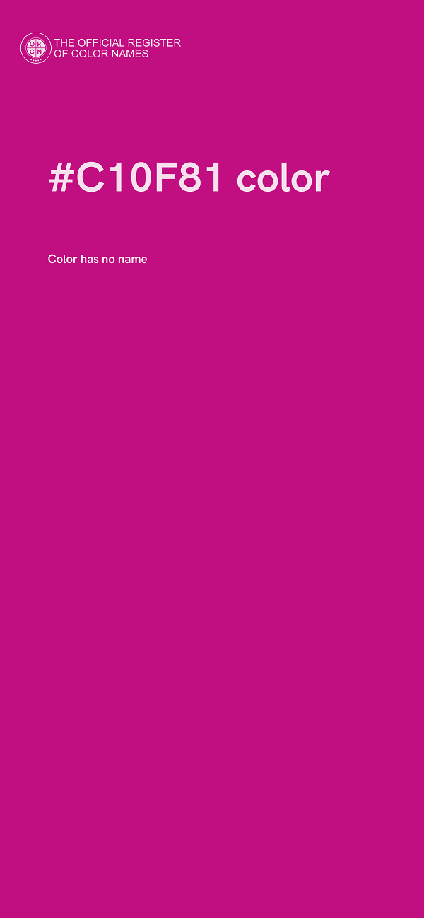 #C10F81 color image