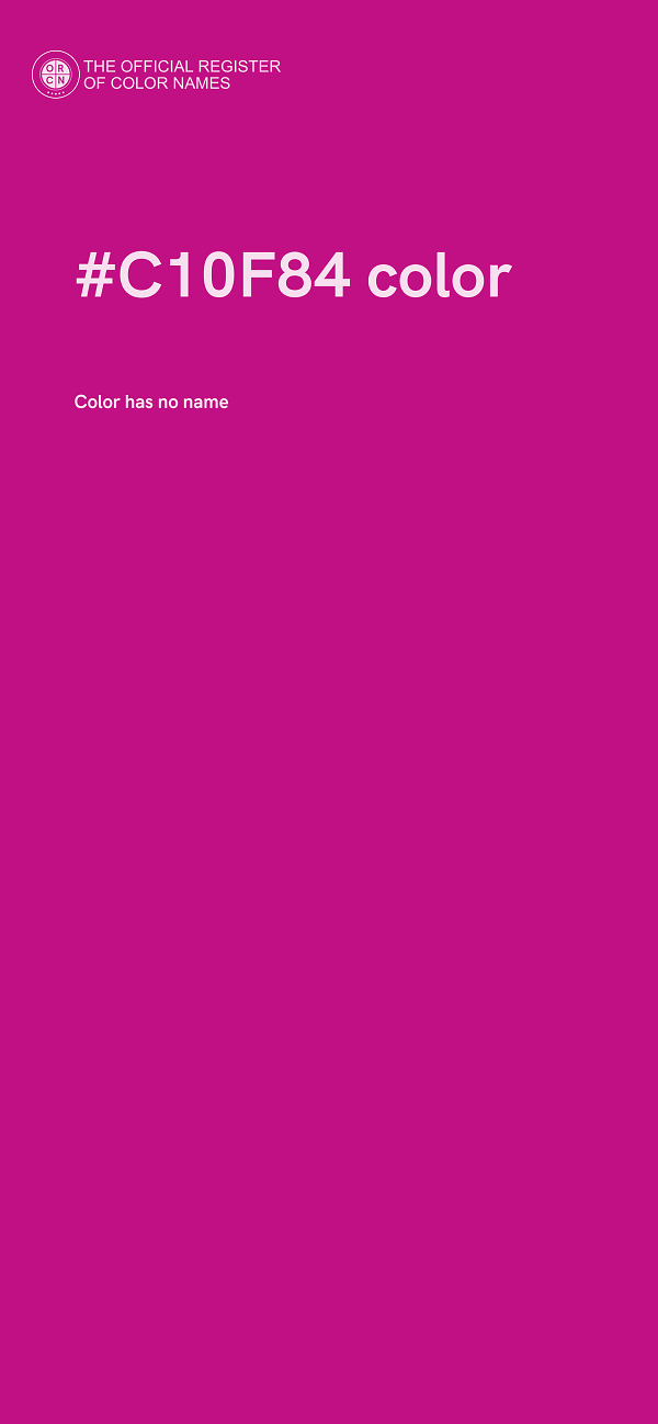 #C10F84 color image