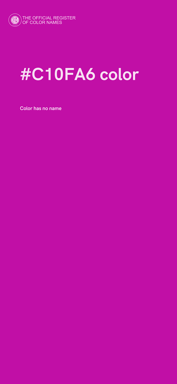 #C10FA6 color image