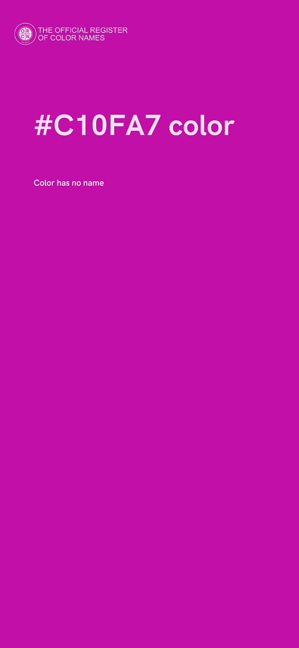 #C10FA7 color image