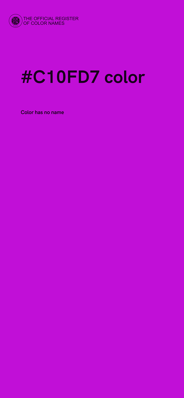 #C10FD7 color image