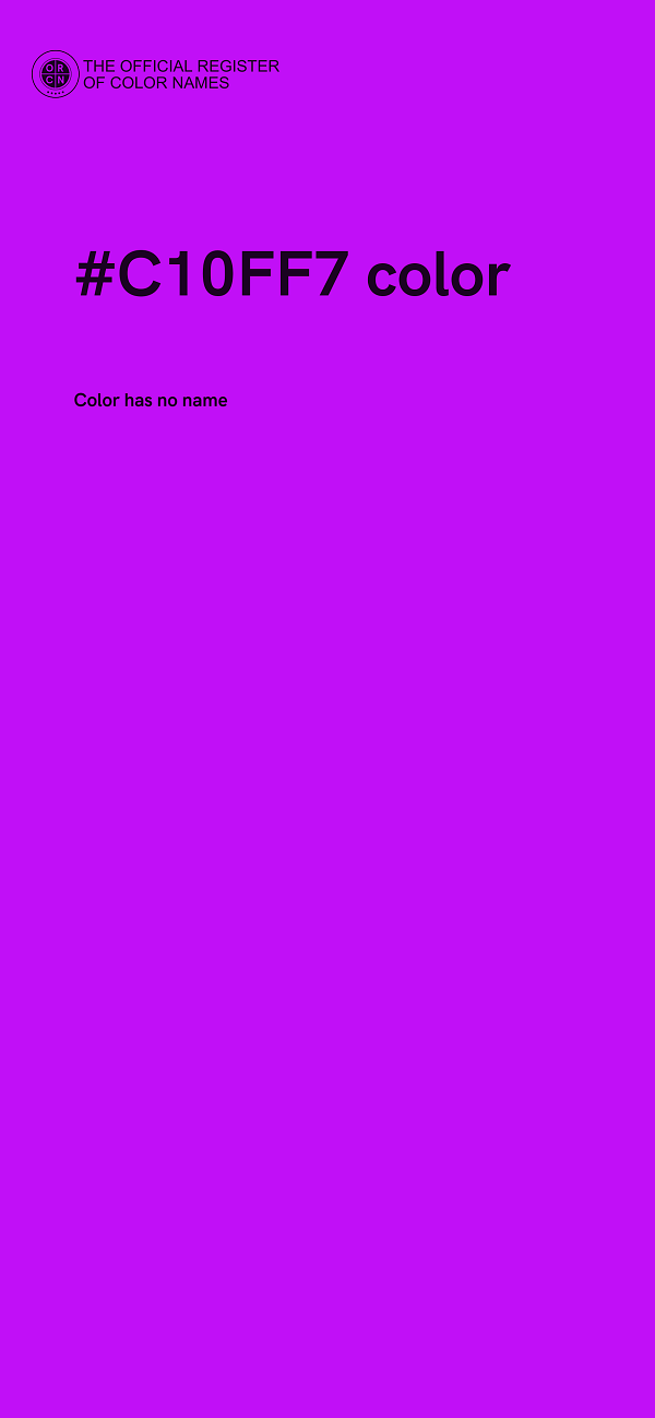 #C10FF7 color image
