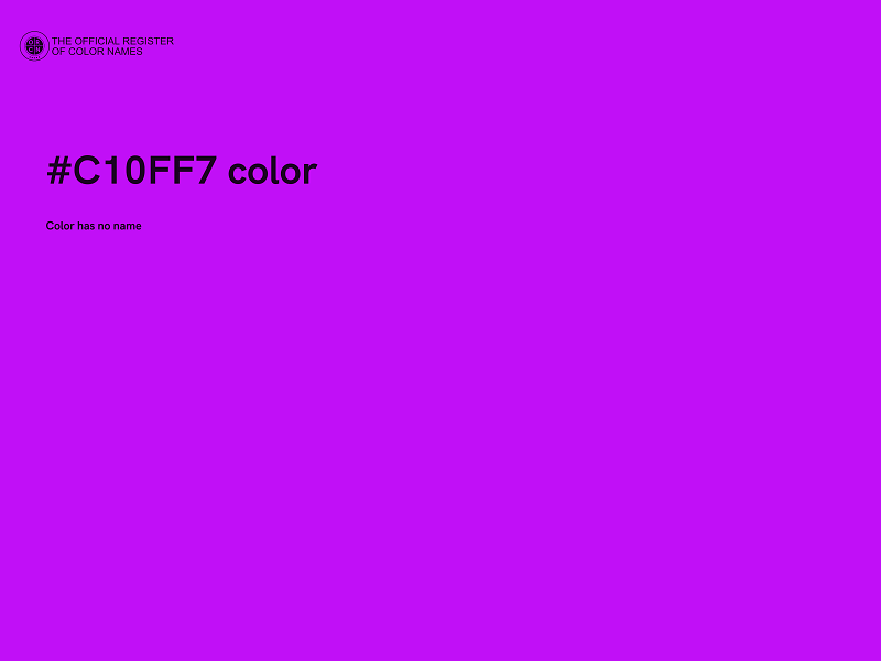 #C10FF7 color image