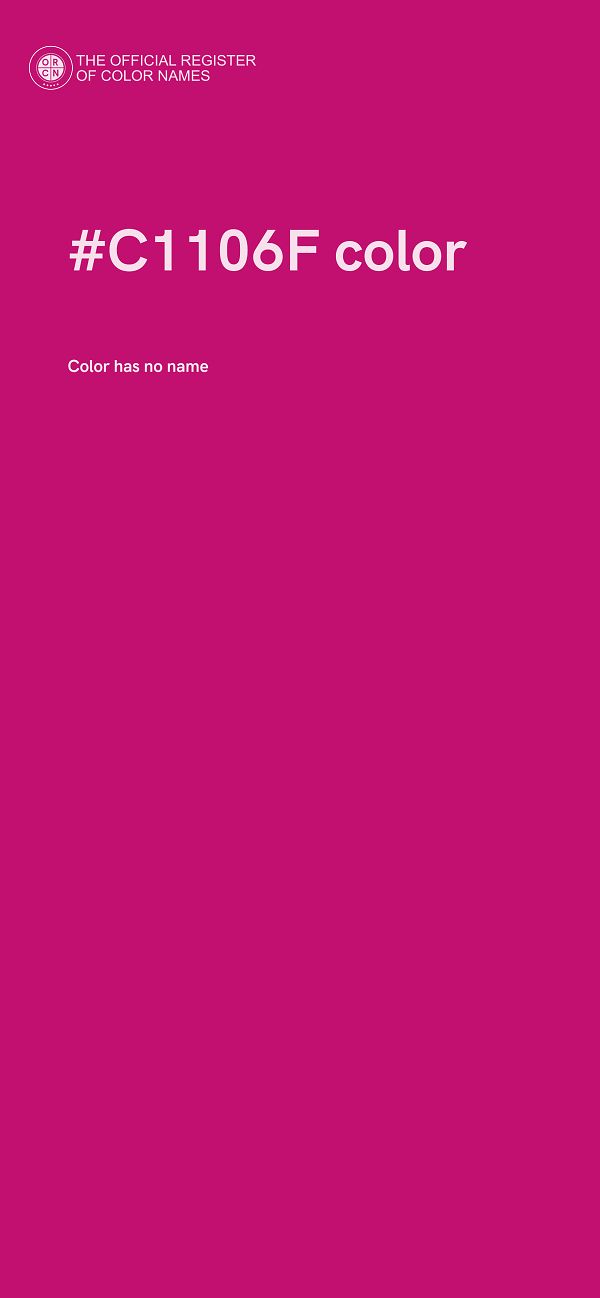 #C1106F color image