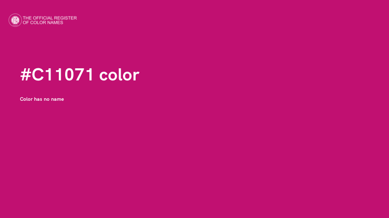 #C11071 color image